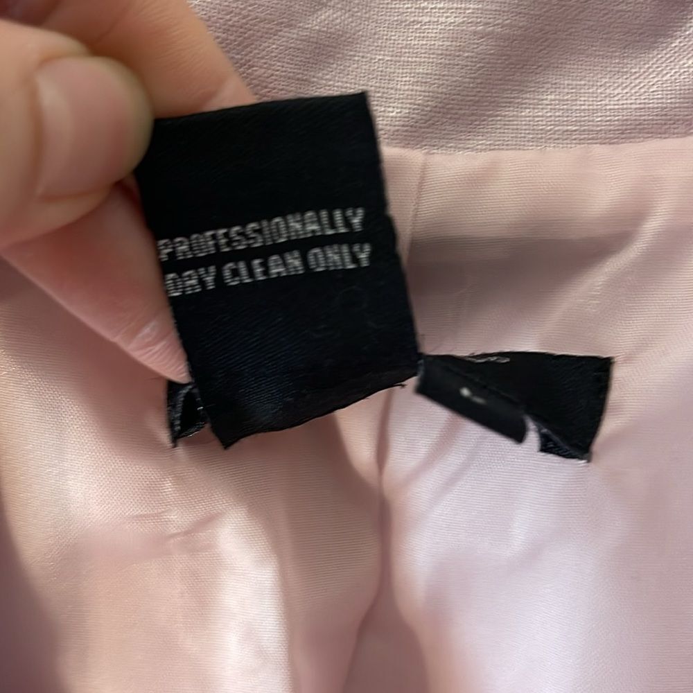 Sandro Cropped Blazer Pink Short Sleeve Size Large Tailored Chic - Picture 4 of 5